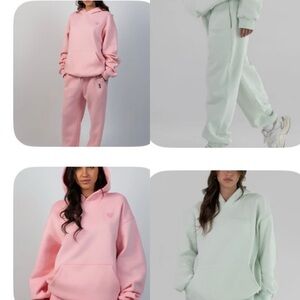 Women's Pink and Mint Sweatpants Set